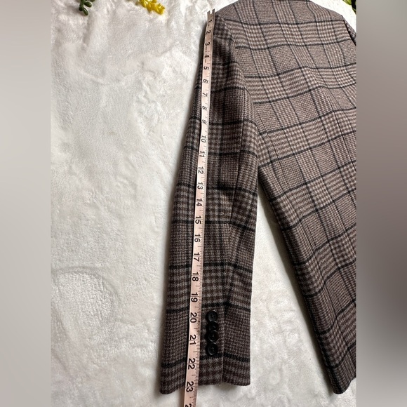 Everlane the Italian Wool Oversized Blazer Jacket in Glen Plaid Womens Size 00 - Picture 14 of 15